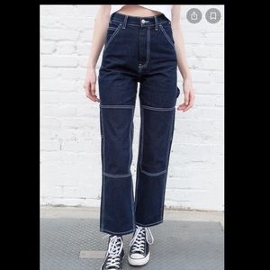 Ariana Dark Wash Painter Pants - Brandy Melville/John Galt